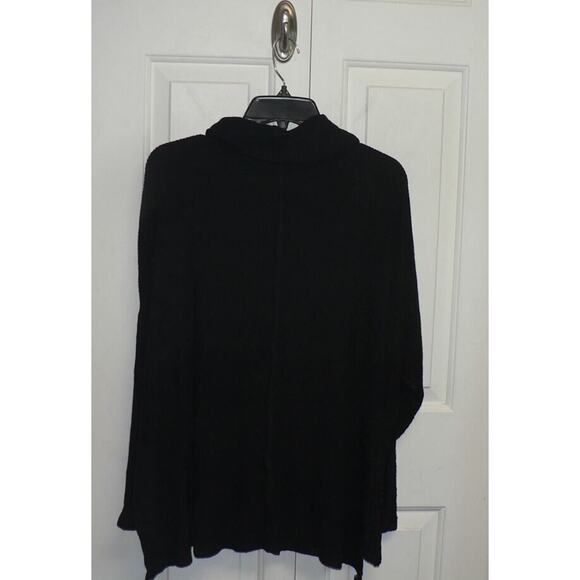 Status by Chenault Seam Front Cowl Neck Rib Knit Tunic Top in Black Medium $45 - Picture 4 of 4